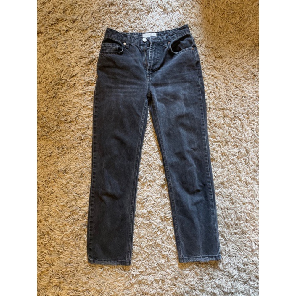 Free people black straight leg jeans